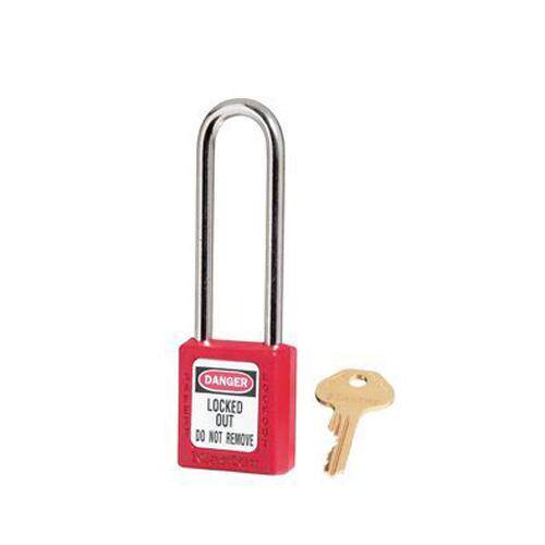美国Master Lock玛斯特长锁钩塑料绝缘挂锁 410MCNLTRED长锁梁