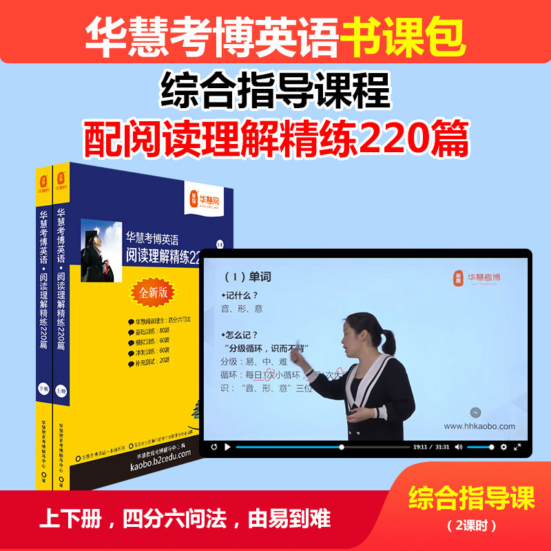 华慧课程赠送2027年考博英语阅读理解220篇/阅读精练/四分六问法