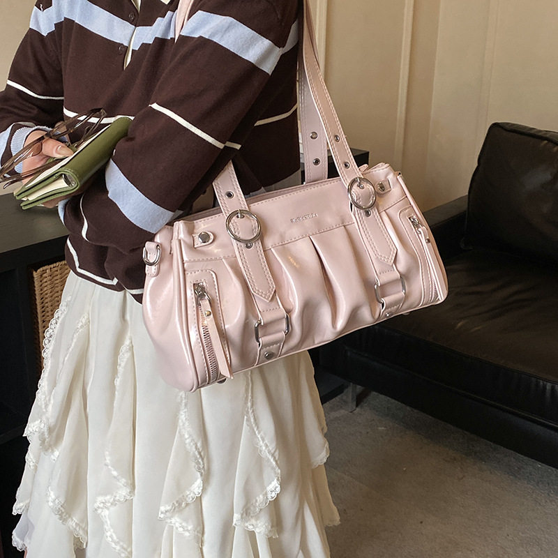 高级感复古褶皱手拎贝壳包包女2026新款单肩包通勤手拎包法棍包潮,箱包皮具/热销女包/男包,腋下包,淘宝优惠券,粉丝福利购,淘宝优惠卷