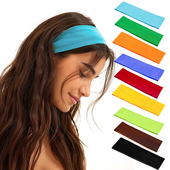 运动头带女士瑜伽发带运动健身宽边吸汗跑步头带头饰头巾洗脸发饰