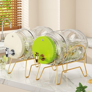 冷水壶带龙头凉水壶果汁桶可乐饮料桶容器柠檬水果茶桶家用大容量