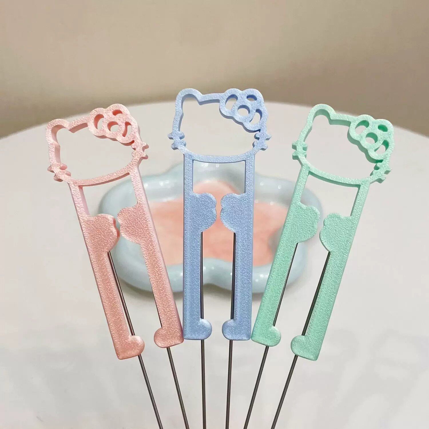 拼豆豆专用笔单双针可爱拼豆笔6070豆针镊子省力工具Kitty豆针笔