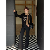 黑海湾秋季 修身 版 甜辣多多 25秋冬新款 微喇叭牛仔裤 拖地长裤 女