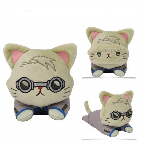 日单 咒术回战周边 趴趴猫咪WithCat毛绒玩偶挂件送眼罩七海