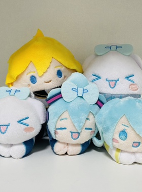 日单 正品maxlimited 初音未来玉桂狗 圆滚滚趴趴夹子毛绒周边