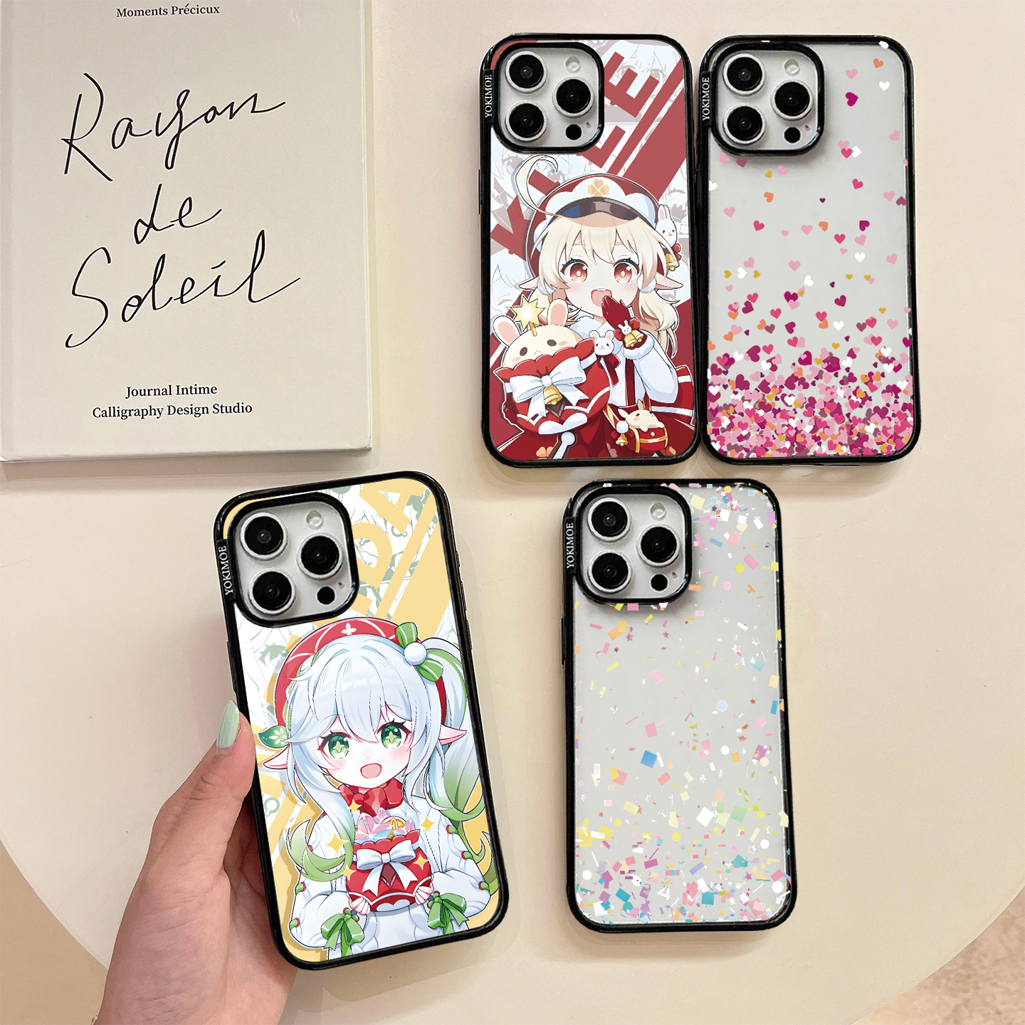 【元神启动】原神纳西妲新品16透明黑边磁吸彩绘苹果手机壳亚克力防摔壳苹果15ProMax可爱高级感14ProMax创意
