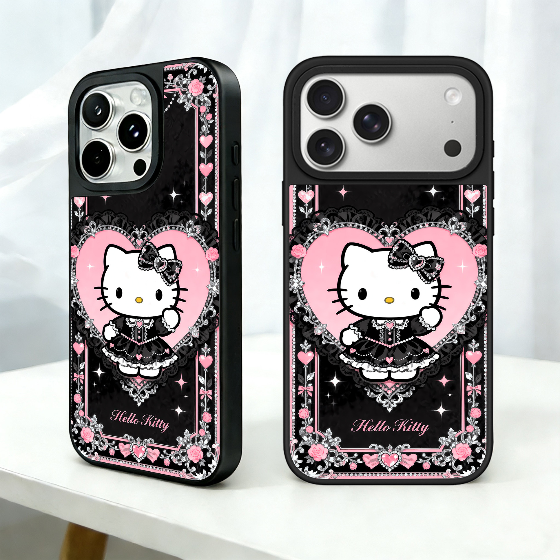 礼服凯蒂猫HelloKitty苹果手机壳适用iPhone17promax全包16pro防摔15por新款14plus镜面13磁吸12软边11保护套