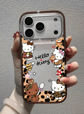 联名Hello Kitty凯蒂猫适用苹果17ProMax手机壳新款16pro拍照按键全包15por可爱14plus女13亚克力磁吸防摔套