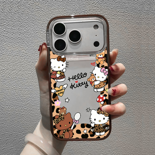 联名Hello Kitty凯蒂猫适用苹果17ProMax手机壳新款16pro拍照按键全包15por可爱14plus女13亚克力磁吸防摔套