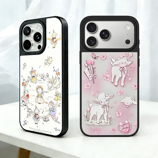 元气萌小羊幻想曲苹果手机壳适用17promax全包16pro防摔15por新款14plus镜面13磁吸12亚克力软边11可爱保护套