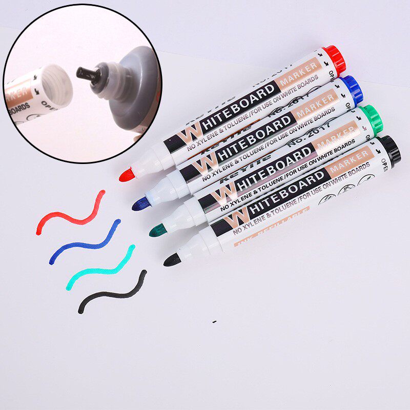 쓰기 쉽고 지우기 쉬운 화이트보드펜 두꺼운 헤드 선생님 대용량 리필잉크 무독성 컬러 수성마커펜
