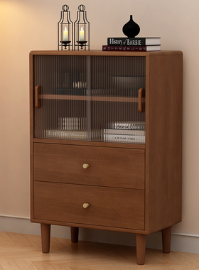 实木餐边柜靠墙一体储物置物小柜子客餐厅收纳茶水柜咖啡摆放吧台