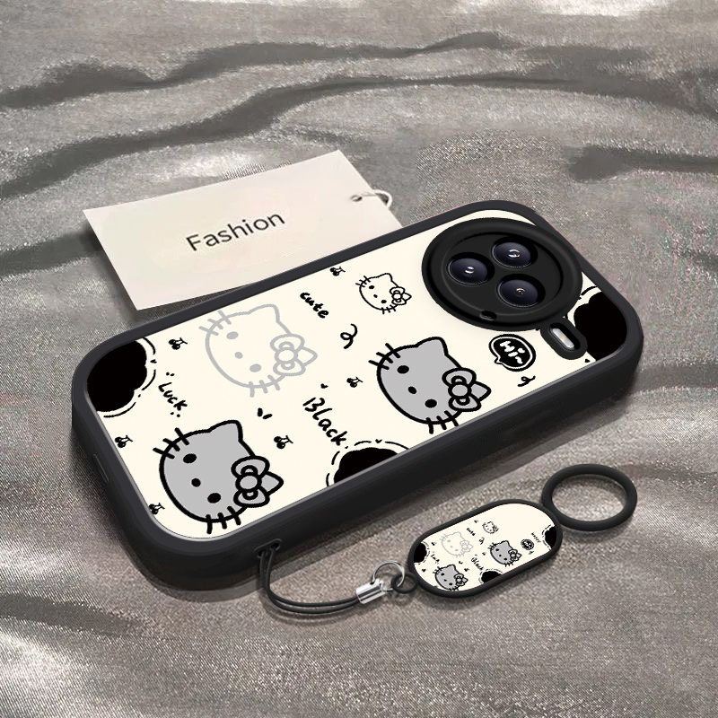 黑白凯蒂猫头适用于小米Civi5Pro手机壳Xiaomi新款25067PYE3C全包防摔保护套civi5pro可爱男女ins风专用外壳