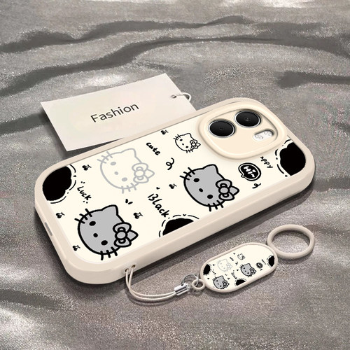 黑白凯蒂猫头适用于OPPOA5x手机壳新款PKW110全包防摔保护套oppoa5x可爱男女款小众个性卡通ins风专用外壳