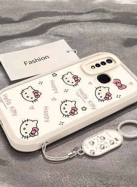 适用于vivoY5s手机壳vivoY7s新款V1934A全包防摔保护套Y9s男女款标准版vivi简约彩色凯蒂猫头ins风专用外壳