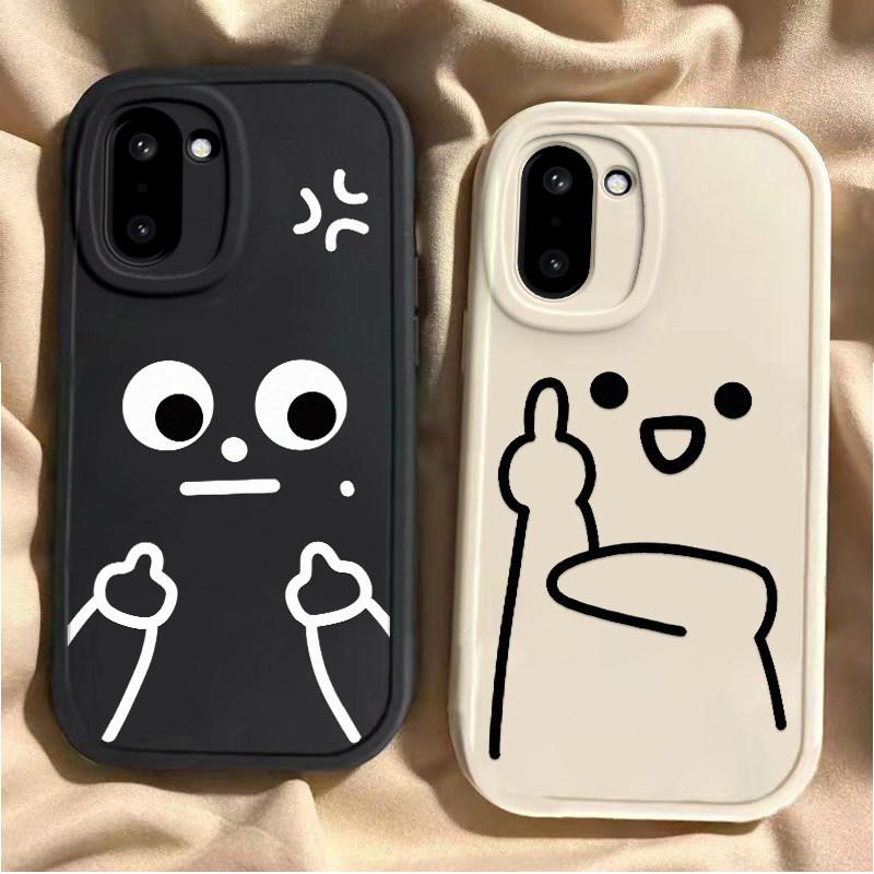 适用于一加Ace6T手机壳新款PLR110全包防摔国际友好手势保护套1+ACE6t搞怪男女款OnePlus个性ins风专用外壳