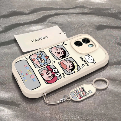 适用于OPPOA6c手机壳新款PMC110全包防摔四宫格小新保护套A6v搞怪男女款oppoA6i+小众卡通可爱ins风专用外壳