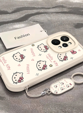 彩色凯蒂猫头适用于真我15手机壳新款RMX5105全包防摔保护套Realme15Pro搞怪可爱男女小众卡通ins风专用外壳