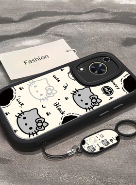 适用于华为畅享70手机壳畅享70Pro新款TLAN19全包防摔保护套畅享70z男女款HUAWEI黑白凯蒂猫头70s专用外壳