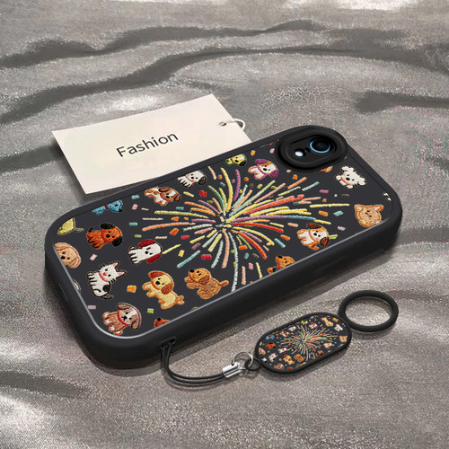 烟花小动物适用于苹果XR手机壳男女新款iPhoneX全包防摔XSMax个性创意网红潮流ins风AppleXS保护手机套的外壳