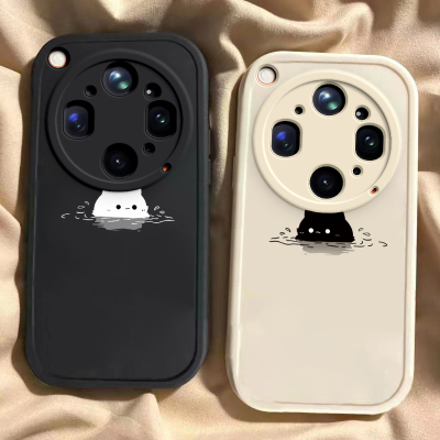 适用于OPPOFindX9Ultra手机壳新款PMA110全包防摔泡汤猫猫保护套oppofindx9ultra可爱男女款简约ins风的外壳