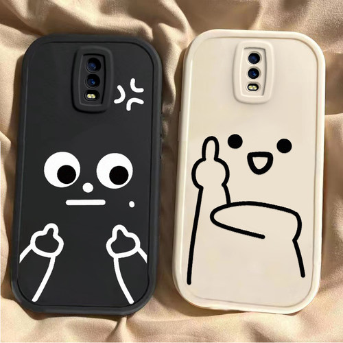 适用于OPPOR17手机壳OPPOR17Pro新款全包防摔PEHMOO保护套男女款oppor17pro搞怪国际友好手势ins风专用外壳