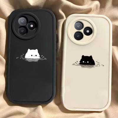 泡汤猫猫适用于红米K80至尊版手机壳新款25060RK16C全包防摔保护套Redmi可爱k80Ultra男女简约ins风专用外壳