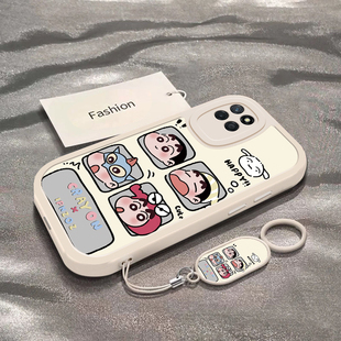 四宫格小新适用于真我V11s手机壳RealmeV11新款RMX3125全包防摔保护套v11s情侣男女款可爱搞怪ins风专用外壳