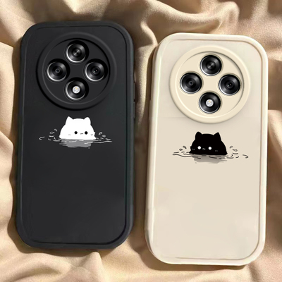 适用于OPPOA3手机壳A3Pro新款5G全包防摔PKA110保护套OPPOA3x男女款A3i简约可爱活力版泡汤猫咪ins风专用外壳