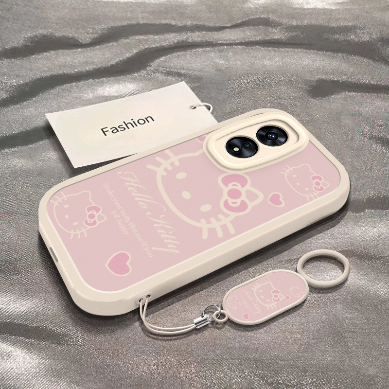 粉色凯蒂猫适用于OPPOA97手机壳新款PFTM10全包防摔保护套A95搞怪可爱男女款oppoA96卡通小众ins风专用外壳