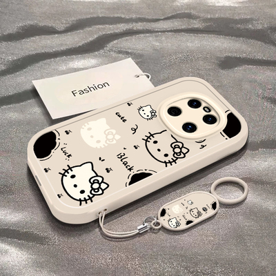 适用于鼎桥M40手机壳鼎桥N8Pro新款全包防摔鼎桥P50保护套男女款TDTech小众简约华为镂空黑白猫猫p50的外壳