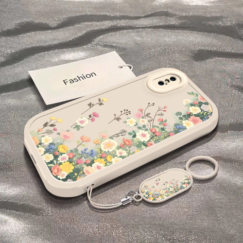 唯美花丛适用于苹果XSMax手机壳男女新款XR全包防摔iPhoneX小清新森系网红治愈ins风AppleXS保护手机套的外壳