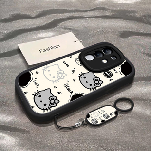 黑白凯迪猫头适用iQOOZ10x手机壳iqooz10x新款V2445A全包防摔保护套可爱男女款卡通搞怪简约ins风专用外壳