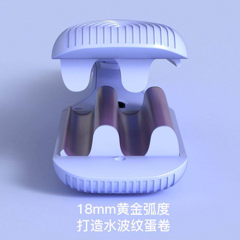 新款韩式蛋卷头卷发棒水波纹小波浪玉米防烫夹板液晶懒人卷发器