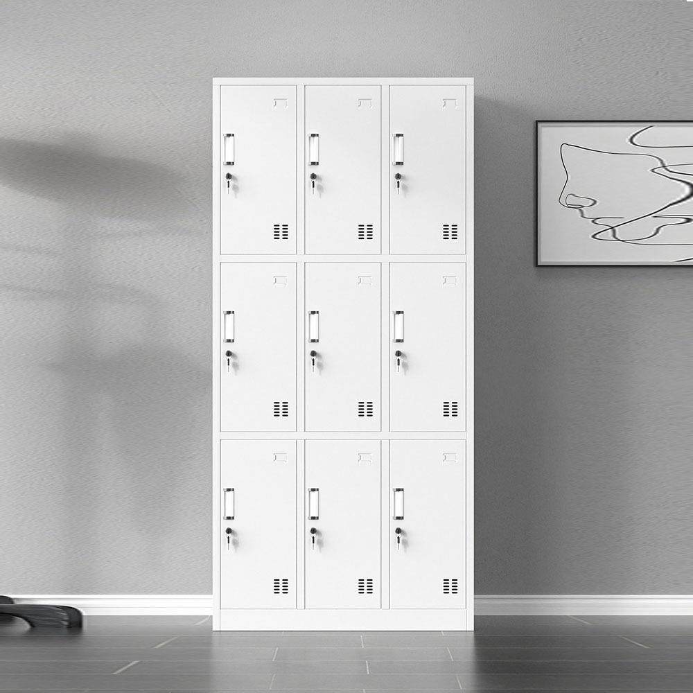 钢制九门员工更衣柜存包柜6门宿舍铁皮储物柜带锁9门浴室换衣柜子,商业/办公家具,办公储物柜,淘宝优惠券,粉丝福利购,淘宝优惠卷