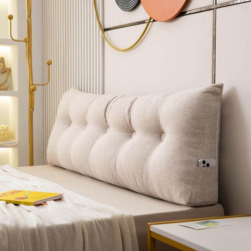简约床头靠垫三角靠枕大靠背榻榻米软包宿舍卧室仿棉麻沙发靠背垫,居家布艺,抱枕被,淘宝优惠券,粉丝福利购,淘宝优惠卷
