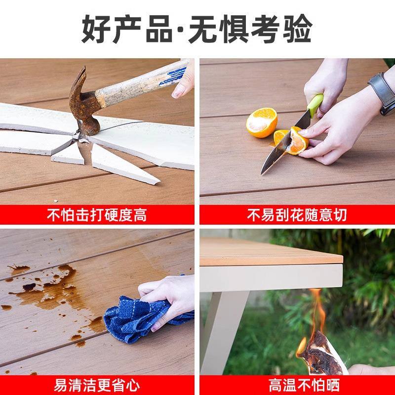 户外塑木桌椅厂家别墅露天藤椅藤编塑木庭院花园露台室外休闲组合