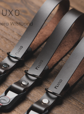 FLUXO相机手腕带PD快拆挂绳真皮可调节微单反适用于富士X佳能理光