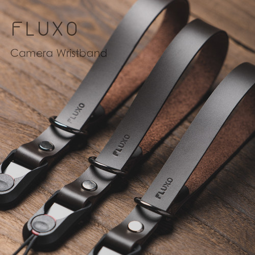 FLUXO相机腕带快拆真皮可调长度