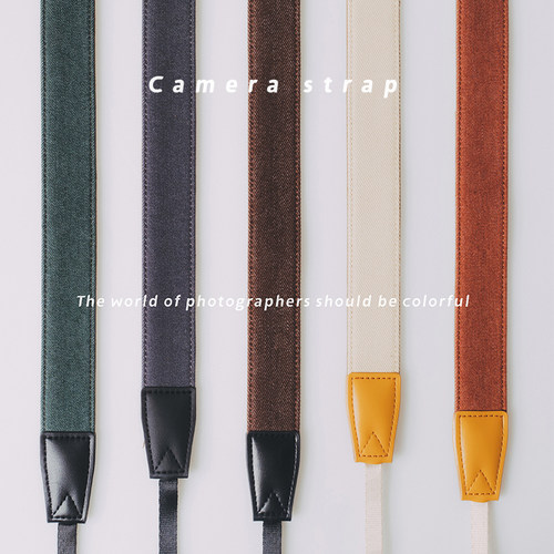 多彩色相机背带牛仔文艺可爱佳能