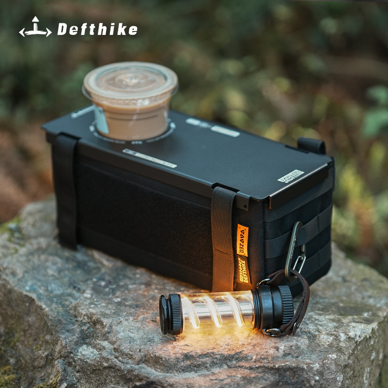 迪飞客多功能侧挂包户外露营桌椅精致侧边收纳包战术铝合金杯架包