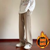 Land男阔腿裤 子运动裤 长裤 Fearless 休闲美式 加绒灯芯绒宽松直筒