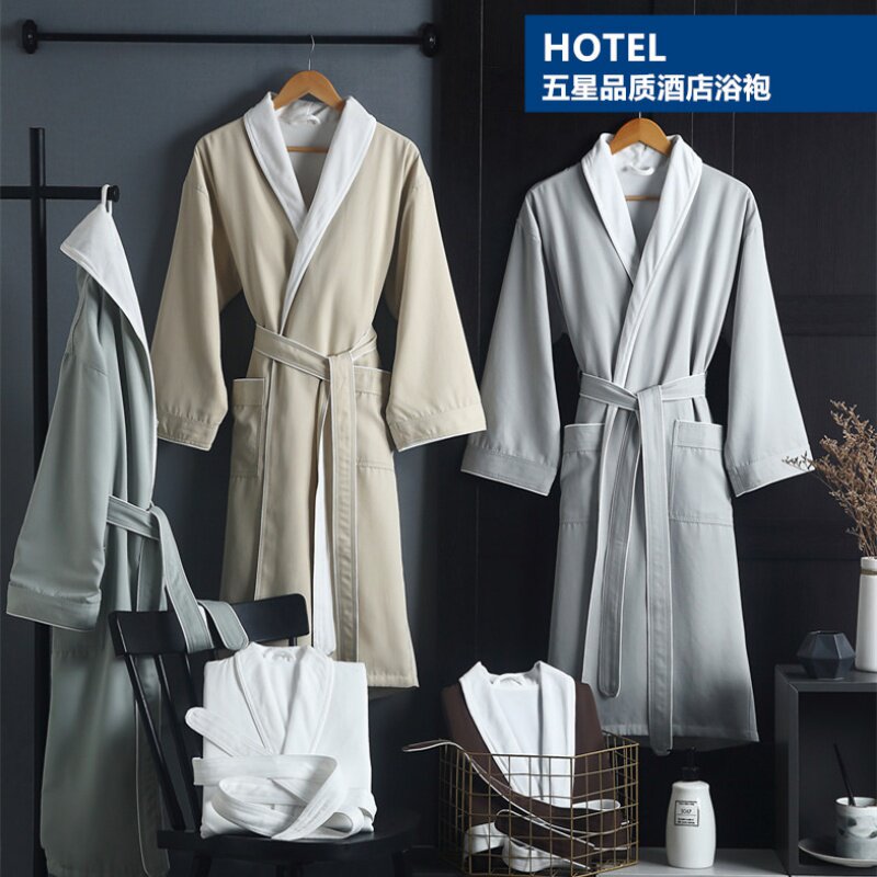 浴袍式睡衣男女情侣一体式游泳浴袍美容院专用纯棉吸水速干秋冬
