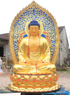 树脂玻璃钢三宝佛树脂佛祖