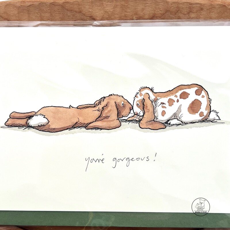 「SHUNA」兔兔一定要快乐 英国原版TBM贺卡 圣诞新年生日插