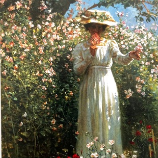 Reid德国原版 Robert 著名油画明信片 花园 「SHUNA」夏日里