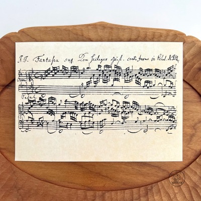 乐谱明信片4SHUNA巴赫音乐家