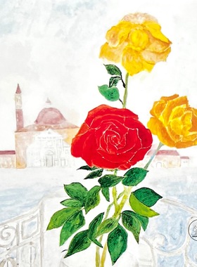 「SHUNA」村庄与玫瑰 Wassili Lepanto 德国原版风景画明信片