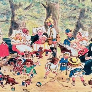 「SHUNA」柏林苍穹下2 德国一战前市民生活原版插画明信片现货