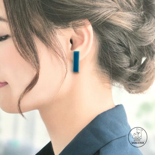 「SHUNA」长方形美浓烧日本传统工艺陶瓷手作耳饰耳钉耳夹 - 封面
